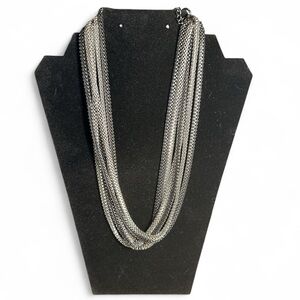 Vintage New York & Company Silver Metallic Multi-Strand Necklace‎